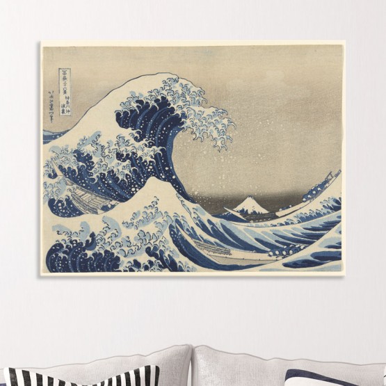 Il reproduit La Grande Vague de Kanagawa de Hokusai en 3D dans