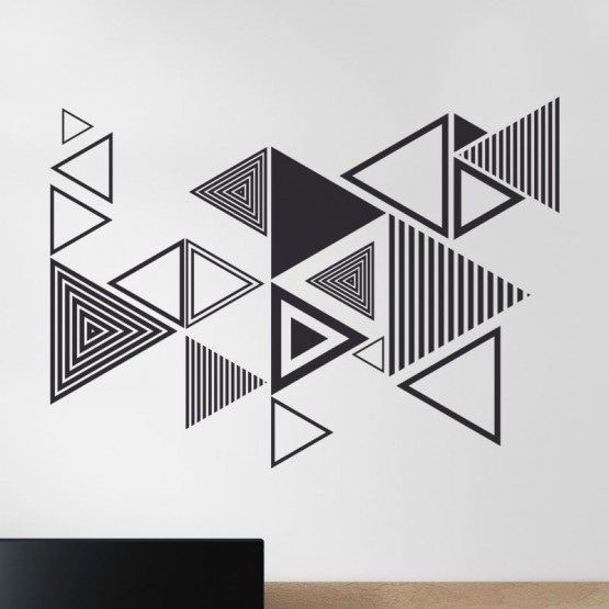 Décor mural triangles hypnotiques - Décoration contemporaine