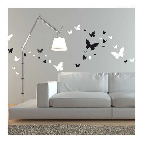 110 Stickers Papillons en 2 Couleurs - Décoration Design Chambre et Salon