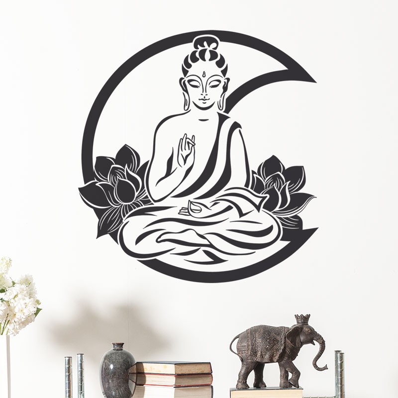 Stickers Bouddha Lotus Zen