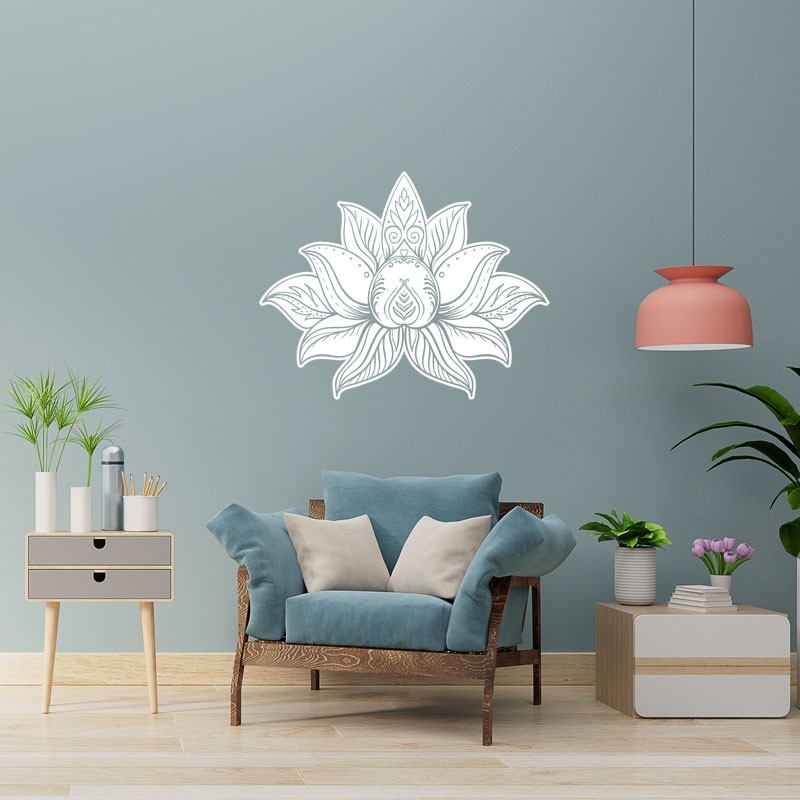 Sticker Fleur De Lotus - Autocollant Fleur De Lotus