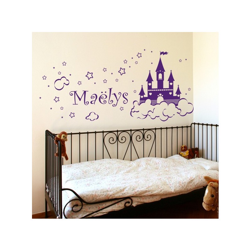 Sticker mural Mickey personnalisé avec prénom. Sticker chambre enfant