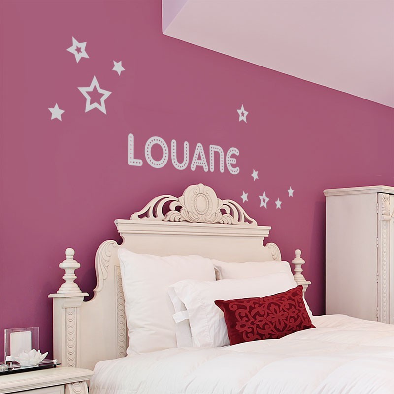 Sticker Prénom de Star - Décoration murale chambre enfant à personnaliser