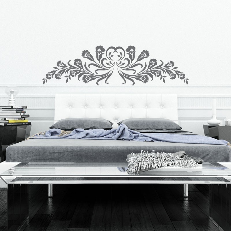 Sticker tête de lit estivale avec Papillons - Décoration chambre à choucher