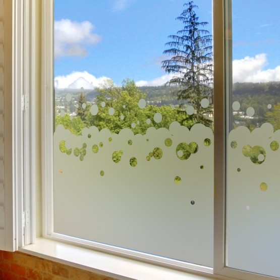 Sticker Occultant Fleurs Design- Adhésif rideau pour vitre de fenêtre